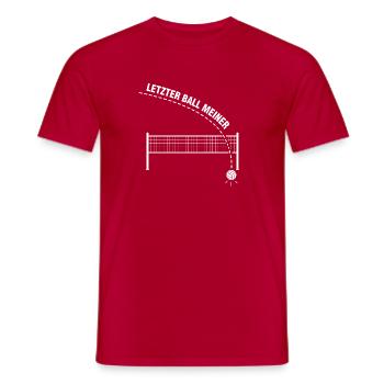Letzter Ball meiner Padel Tennis Spieler Spruch Sh - Männer T-Shirt - Rot - Vorne - AI Model Male 178 dark (178cm)