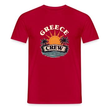 Greece Crew - Männer T-Shirt - Rot - Vorne - AI Model Male 178 dark (178cm)