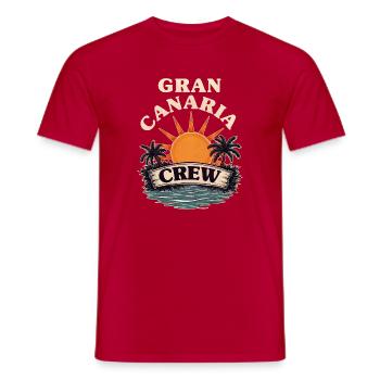 Gran Canaria Crew - Männer T-Shirt - Rot - Vorne - AI Model Male 178 dark (178cm)