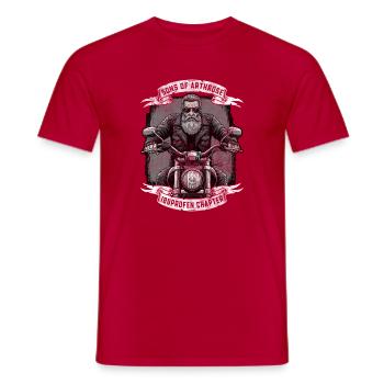 Sons of Arthrose Biker Motorrad Ibuprofen Spruch - Männer T-Shirt - Rot - Vorne - AI Model Male 178 dark (178cm)