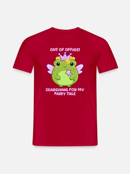 Froschfee sucht Märchen im Urlaub  - Männer T-Shirt - Rot