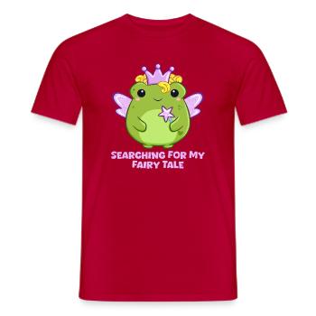 Gute Fee als Frosch mit Zauberstab und Spruch - Männer T-Shirt - Rot - Vorne - AI Model Male 178 dark (178cm)