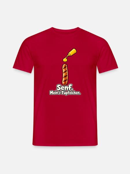 Senf als i-Tüpfelchen - Männer T-Shirt - Rot