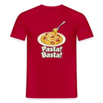 Pasta! Basta! - Männer T-Shirt - Rot - Vorne - AI Model Male 178 dark (178cm)