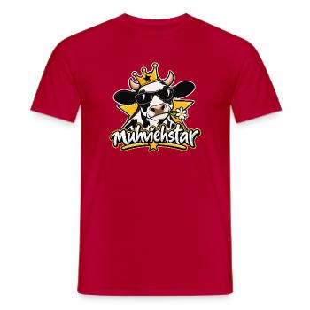 Muhviehstar - Moviestar - Born to be a Star! - Männer T-Shirt - Rot - Vorne - AI Model Male 178 dark (178cm)