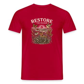 Restore The Prairie Native Prairie - Männer T-Shirt - Rot - Vorne - AI Model Male 178 dark (178cm)