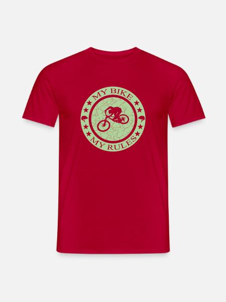 Bike Biken Fahrrad Design - Männer T-Shirt - Rot