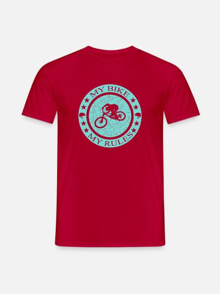 My Bike My Rules - Biken - Männer T-Shirt - Rot