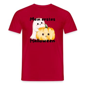 My first Halloween, mein erstes Halloween - Männer T-Shirt - Rot - Vorne - AI Model Male 178 dark (178cm)