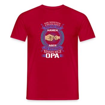 Opa Familie Enkel Lustiger Spruch Geschenk - Männer T-Shirt - Rot - Vorne - AI Model Male 178 dark (178cm)