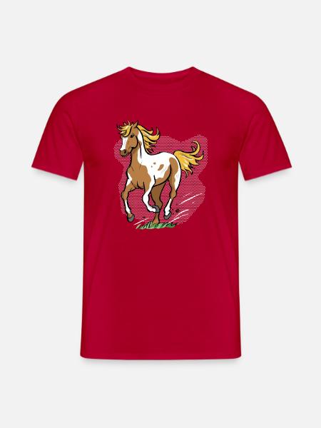 Running Horse - Männer T-Shirt - Rot