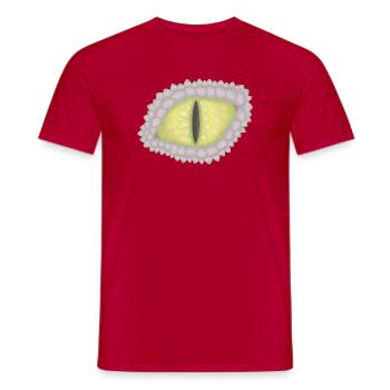Drachenauge - Männer T-Shirt - Rot - Vorne - AI Model Male 178 dark (178cm)