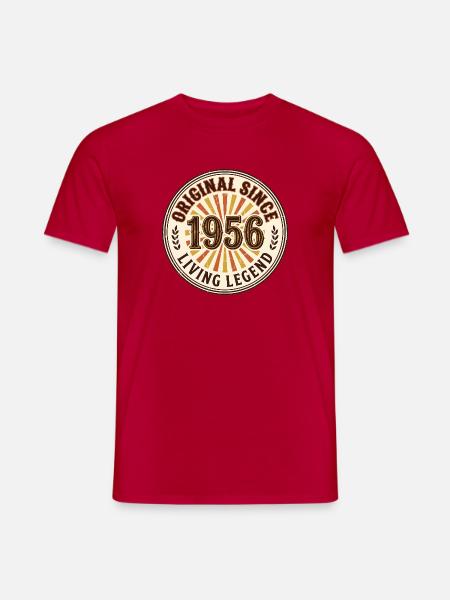 Vintage Living Legend Abzeichen von 1956 - Männer T-Shirt - Rot