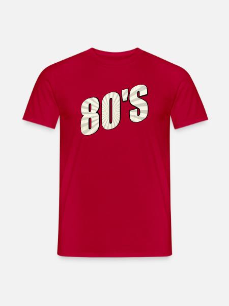 80er Jahre - Männer T-Shirt - Rot