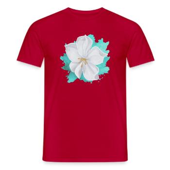 Magische Mandelblüte - Sonja von Staden - Männer T-Shirt - Rot - Vorne - AI Model Male 178 dark (178cm)