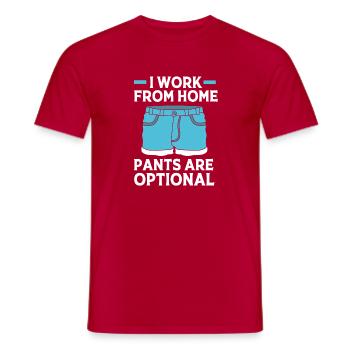 Remote Homeoffice - Männer T-Shirt - Rot - Vorne - AI Model Male 178 dark (178cm)
