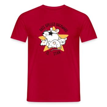 Rats rückwärts geschrieben ist Star - Männer T-Shirt - Rot - Vorne - AI Model Male 178 dark (178cm)