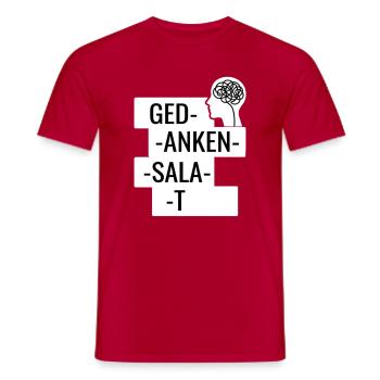 Gedanken-Salat - Männer T-Shirt - Rot - Vorne - AI Model Male 178 dark (178cm)