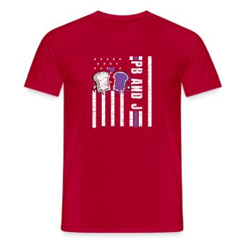 Erdnussbutter Marmelade - Two Slices One Loyalty - Männer T-Shirt - Rot - Vorne - AI Model Male 178 dark (178cm)