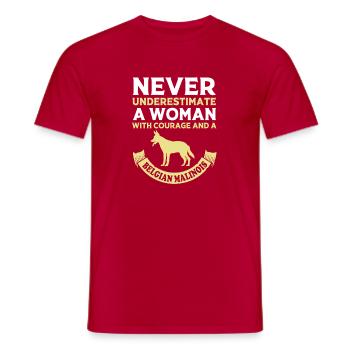 Belgischer Malinois - Männer T-Shirt - Rot - Vorne - AI Model Male 178 dark (178cm)