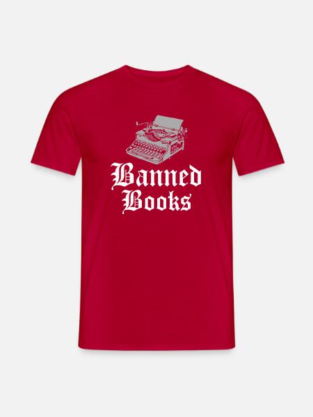 Verbotene Bücher Schreibmaschinen-Tee - Männer T-Shirt - Rot