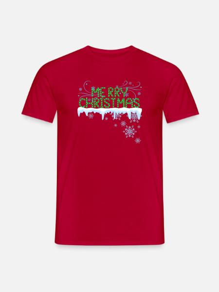 Frohe Weihnachten - Männer T-Shirt - Rot