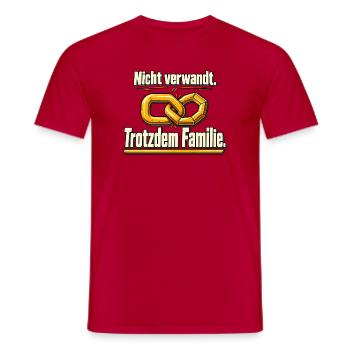 Freunde sind Familie – Beste Freunde - Männer T-Shirt - Rot - Vorne - AI Model Male 178 dark (178cm)