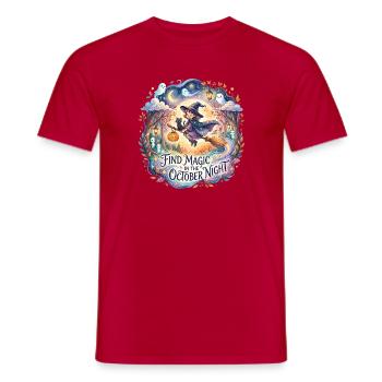 Magische Nacht Oktober Hexe und Geister - Männer T-Shirt - Rot - Vorne - AI Model Male 178 dark (178cm)