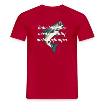 Lustiger Angler Spruch - Männer T-Shirt - Rot - Vorne - AI Model Male 178 dark (178cm)
