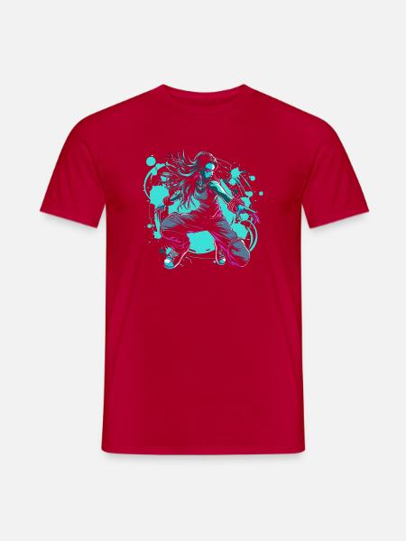 Cartoon B-Girl - Männer T-Shirt - Rot