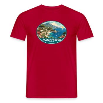 Erleben Sie Acquafredda in Italien Tyrrhenisches Meer Coa - Männer T-Shirt - Rot - Vorne - AI Model Male 178 dark (178cm)