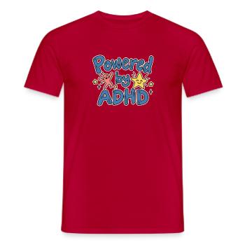 Gedankenantrieb - Männer T-Shirt - Rot - Vorne - AI Model Male 178 dark (178cm)