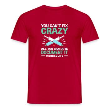 Notfall Krankenschwester Ambulanz - Männer T-Shirt - Rot - Vorne - AI Model Male 178 dark (178cm)