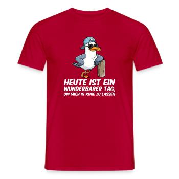 Heute Ist Ein Wunderbarer Tag Möwe Spruch - Männer T-Shirt - Rot - Vorne - AI Model Male 178 dark (178cm)