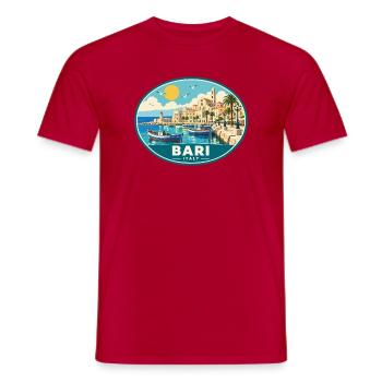 Erleben Sie Bari an der italienischen Adriaküste - Männer T-Shirt - Rot - Vorne - AI Model Male 178 dark (178cm)
