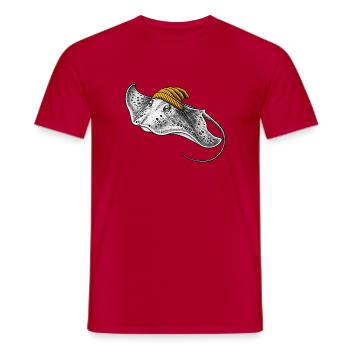 Stachelrochen mit gelber Mütze - Männer T-Shirt - Rot - Vorne - AI Model Male 178 dark (178cm)