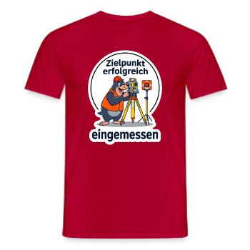Vermesser Vermessung Techniker Geodät T-Shirt - Männer T-Shirt - Rot - Vorne - AI Model Male 178 dark (178cm)