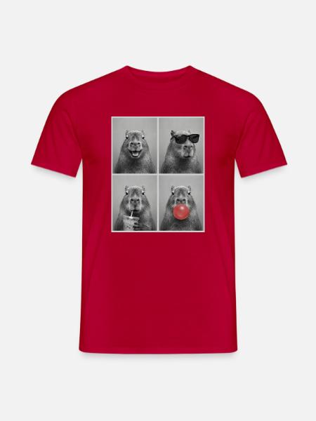 Wasserschwein Capybara - Männer T-Shirt - Rot