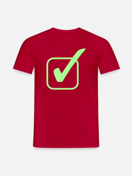 Häkchen - Männer T-Shirt - Rot