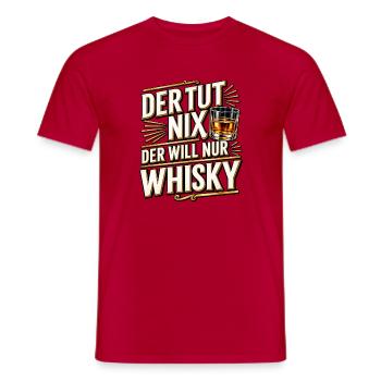 Der Tut Nix Whisky Slogan - Männer T-Shirt - Rot - Vorne - AI Model Male 178 dark (178cm)