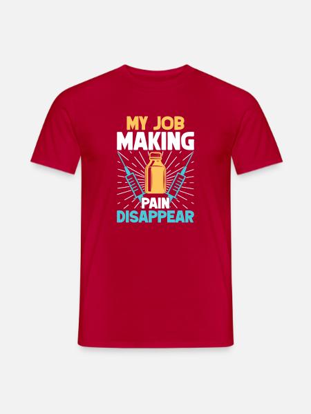 Anesthesiologist Pain Disappear Anesthesia - Männer T-Shirt - Rot