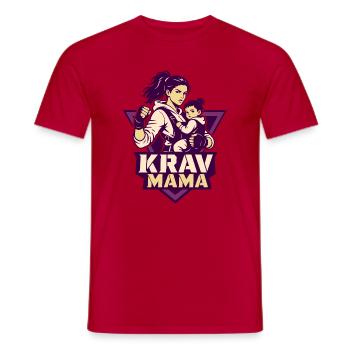 Krav Mama Kriegermama - Männer T-Shirt - Rot - Vorne - AI Model Male 178 dark (178cm)