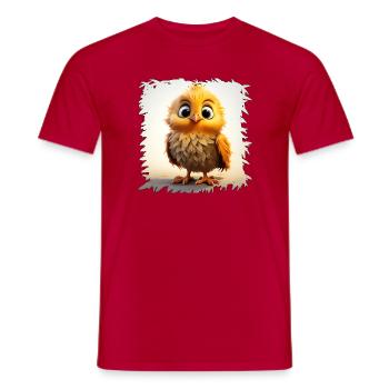 Küken im Morgenlicht Flaumheld - Männer T-Shirt - Rot - Vorne - AI Model Male 178 dark (178cm)