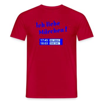 Märchen Bahn - Männer T-Shirt - Rot - Vorne - AI Model Male 178 dark (178cm)