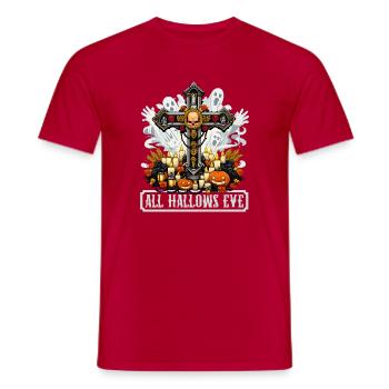 Katholischen Kirche Zu Halloween - Männer T-Shirt - Rot - Vorne - AI Model Male 178 dark (178cm)
