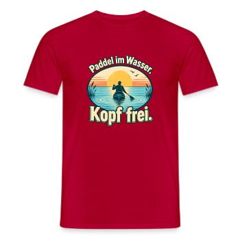 Paddeln Kajak Kanu SUP Paddler - Männer T-Shirt - Rot - Vorne - AI Model Male 178 dark (178cm)