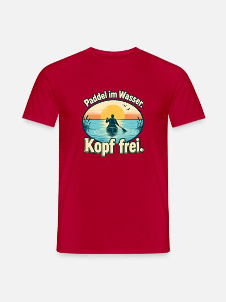 Paddeln Kajak Kanu SUP Paddler - Männer T-Shirt - Rot