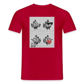 Clownfische Clownfisch - Männer T-Shirt - Rot - Vorne - AI Model Male 178 dark (178cm)