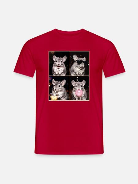 Chinchillas Chinchilla - Männer T-Shirt - Rot