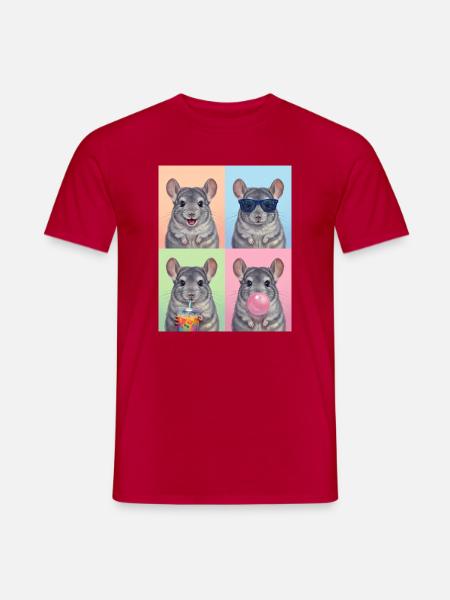 Chinchillas Chinchilla - Männer T-Shirt - Rot